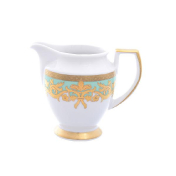 Фарфоровый молочник Falkenporzellan Natalia seladon gold 250 мл