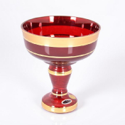 Конфетница красная Bohemia Star Crystal 13 см