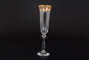 Комплект фужеров для шампанского Crystalex Bohemia Золотой Лист V-D 190 мл(6 шт.) Bohemia Crystalite