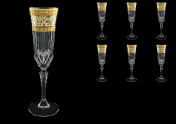 Комплект фужеров для шампанского 180 мл Adagio Allegro Golden Light Decor Astra Gold (6 шт.)