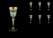 Комплект рюмок для водки 80 мл Adagio Antique Golden Classic Decor Astra Gold (6 шт.)