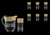 Стеклянный кувшин со стаканами Astra Gold Allegro Fiesole Golden Light Decor (Стеклянный кувшин 1100 мл Стаканы 360 мл)
