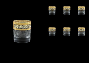 Комплект стаканов для виски Astra Gold Allegro Fiesole Golden Light Decor 290 мл (6 шт.)