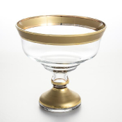 Конфетница прямая Bohemia Gold Матовая полоса 21 см Bohemia Crystalite