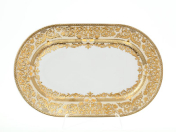 Овальное блюдо Falkenporzellan Natalia creme gold 36 см