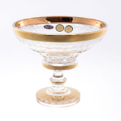 Конфетница на ножке Bohemia Max Crystal Золото 15 см Bohemia Crystal