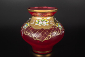 Ваза 19 см "Лепка красная" V.S. Bohemia Crystal