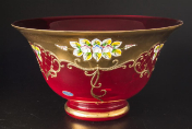 Конфетница н/н 28 см "Лепка красная" V.S. Bohemia Crystal