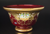 Фруктовница н/н 35 см "Лепка красная " V.S. Bohemia Crystal