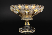 Фруктовница на ножке Bohemia Jahami Золото 35 см Bohemia Crystal