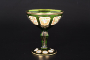 Комплект стеклянных креманок для мартини 140 мл "Эгерманн" зеленых Bohemia Crystal
