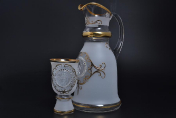 Комплект для воды королевский 7 пр. "Версачи Гаргона" B-G фон камни Bohemia Crystalite