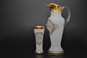 Комплект для воды иксовка 7 пр "Версачи Гаргона" B-G фон камни Bohemia Crystalite