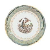 Круглое блюдо Sterne porcelan Охота Зеленая 30 см