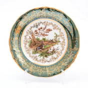 Набор тарелок Sterne porcelan Охота Зеленая 19 см(6 шт.)