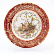 Набор тарелок 19 см Охота Красная Sterne porcelan (6 шт.)