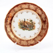 Набор тарелок Queen's Crown Корона Охота красная 19 см Queens Crown
