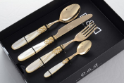 Комплект столовых приборов 24 предмета FRANCE GOLD DOMUS DESIGN