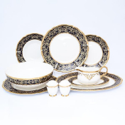 Столовый сервиз Prouna Clarice Cobalt Gold 6 персон 25 предметов