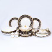 Столовый сервиз Prouna Clarice Cobalt Gold 6 персон 27 предметов