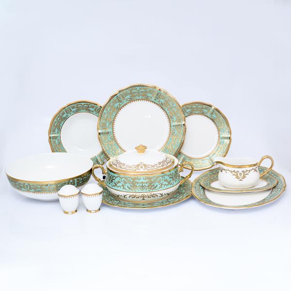 Фото Столовые сервизы Столовый сервиз Prouna Clarice Light Green 6 персон 27 предметов