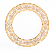 Набор тарелок Prouna Golden Romance Cream Gold 21 см(6 шт.)