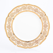 Набор тарелок Prouna Golden Romance Cream Gold 27 см(6 шт.)