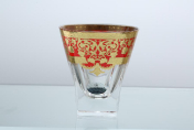 Комплект стаканов для виски Astra Gold Natalia Golden Red Decor 200 мл(6 шт.)