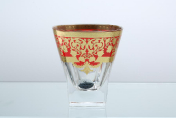 Комплект стаканов для виски Astra Gold Natalia Golden Red Decor 270 мл(6 шт.)