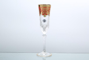 Комплект фужеров для шампанского Astra Gold Natalia Golden Red Decor 180 мл(6 шт.)