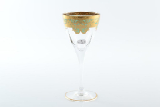 Комплект фужеров для вина Astra Gold Natalia Golden Turquoise D. 210 мл(6 шт.)