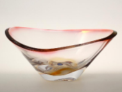 Фруктовница Bohemia Gold Kyoto Краная 31 см