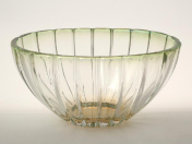 Фруктовница Bohemia Gold Oval Зелёная 30 см