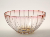Фруктовница Bohemia Gold Oval Красная 30 см