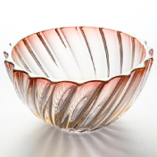 Фруктовница Bohemia Gold Scallop Красная 28 см