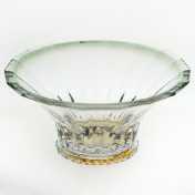Фруктовница Bohemia Gold Welington зеленая 25 см
