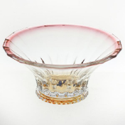 Фруктовница Bohemia Gold Welington красная 25 см