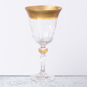 Комплект фужеров Кристина для вина Bohemia Gold Zvonek Mat 220 мл