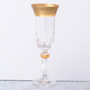Комплект фужеров Кристина для шампанского Bohemia Gold Zvonek Mat 150 мл