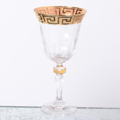 Комплект фужеров Кристина для вина Bohemia Gold Костка 220 мл(6 шт.) Bohemia Crystalite