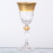 Комплект рюмок Кристина для водки Bohemia Gold Костка матовая 60 мл(6 шт.) Bohemia Crystalite