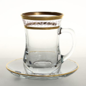 Стеклянный Комплект Армуд Crystalex Bohemia Золотой Лист V-D 250 мл(6 шт.) Bohemia Crystalite
