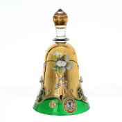 Колокольчик Crystal Bohemia Лепка зелёная 15 см Bohemia Crystal