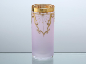 Комплект стаканов для воды Bohemia Смальта розовый фон 300 мл Bohemia Crystal