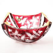 Салатник Bohemia Colosseum Смальта красная 25 см Bohemia Crystal
