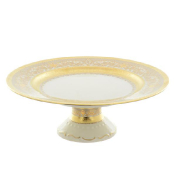 Тарелка для торта на ножке Falkenporzellan Cream Majestic Gold 30 см