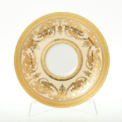 Комплект фарфоровых блюдец Falkenporzellan Imperial Creme Gold Constanza (6 шт.)
