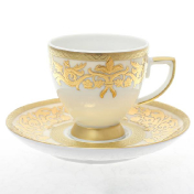Фарфоровый Комплект кофейных пар Falkenporzellan Natalia creme gold 100 мл