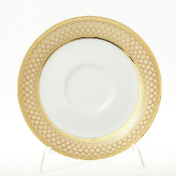 Комплект фарфоровых блюдец Falkenporzellan Vienna Creme Gold (6 шт.)
