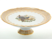 Тарелка для торта Охота Бежевая 32 см Sterne porcelan